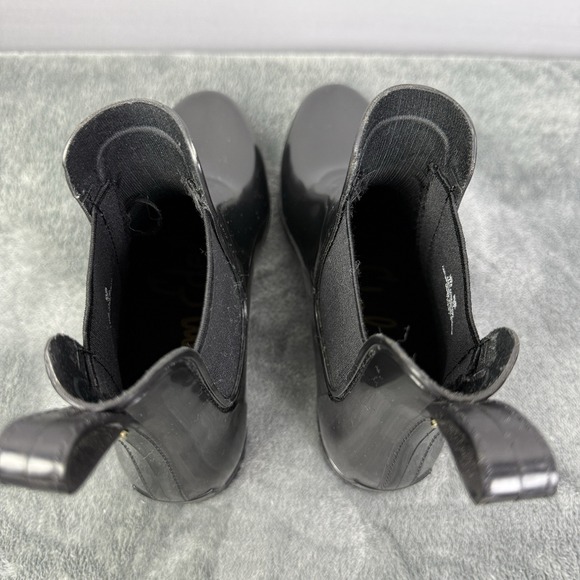 Sam Edelman Tinsley Women's Black Almond Toe Pull On Chelsea Ankle Rain Boots 7 - Picture 7 of 13